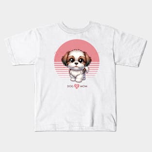 Shih Tzu Puppy | Proud Dog Mom Kids T-Shirt